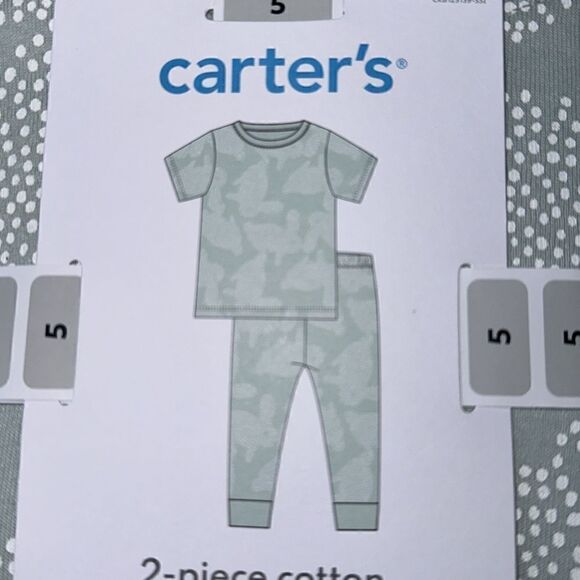 Carter's Little and Big Girl's 2 Piece Short Sleeve and Pant Sleepwear Set - Picture 2 of 3